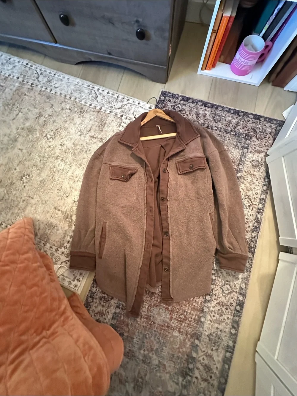 Free People Chocolate Brown Teddy Shacket